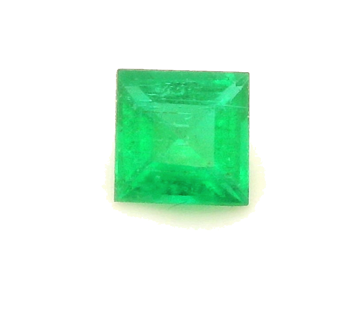 0.24 carat GREEN Square Smaragdas (1)