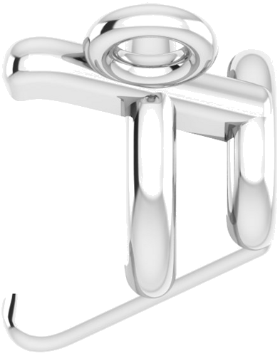 Pakabukas „Round 3-Prong“ 585 Baltojo Aukso Round 5mm (3)