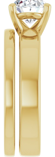 Sužadėtuvių Žiedas „Solitaire“ 585 Geltonojo Aukso Oval 9mm x 7mm (5)