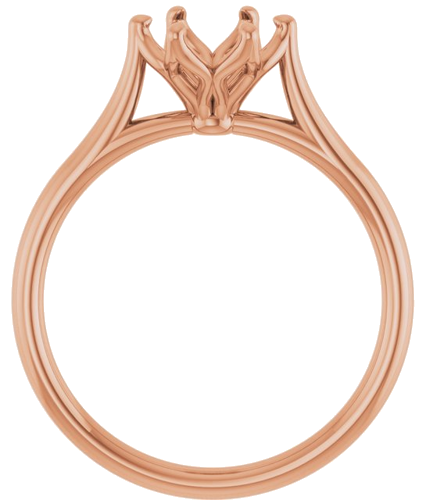 14K Rose 7 mm Round Engagement Ring Mounting (2)
