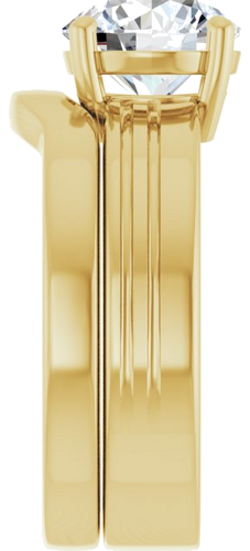 Sužadėtuvių Žiedas „Solitaire“ 14k yellow gold Round 8.2mm (9)
