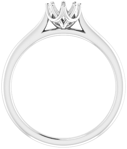 14K White 5.2 mm Round Solitaire Engagement Ring Mounting (2)