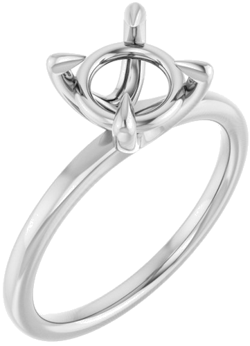 Sužadėtuvių Žiedas 14k white gold Round 7.4mm (1)