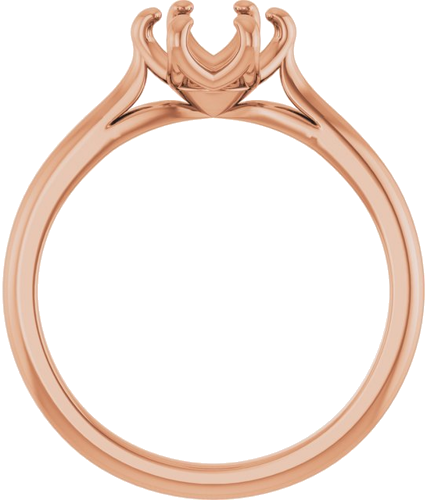 14K Rose 7 mm Round Solitaire Engagement Ring Mounting (2)