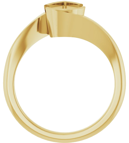 Sužadėtuvių Žiedas „Half-Bezel Solitaire“ 14k yellow gold Pear 9mm x 6mm (2)