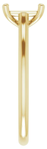 14K Yellow   White  7x5 mm Emerald Solitaire Engagement Ring Mounting (4)