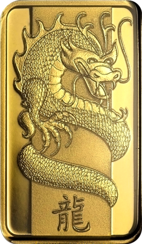 5 g Collectible (Lunar) Investment Gold Bar Dragon 2012 PAMP (1)