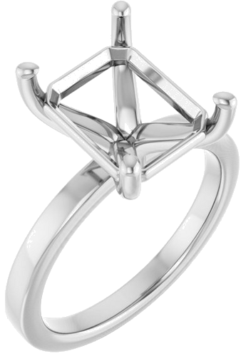 Sužadėtuvių Žiedas „Solitaire“ 14k white gold Emerald 11mm x 9mm (1)