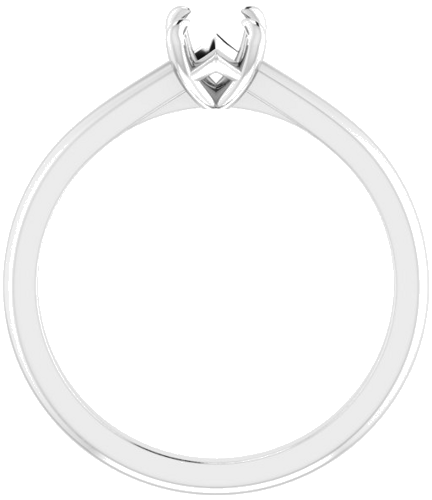 Sužadėtuvių Žiedas „Solitaire“ 585 Baltojo Aukso Oval 7mm x 5mm (2)