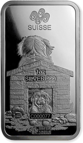 1 oz Collectible Investment Silver Bar 2018 Year of the Dog Lunar PAMP (4)