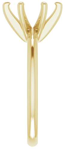 14K Yellow  9x7 mm Oval Solitaire Engagement Ring Mounting (4)