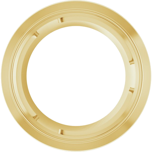 Pakabukas „Round Bezel-Set Slide“ 10k yellow gold Round 6.5mm (1)