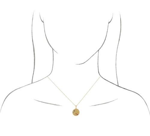 14K Yellow 1-Stone .02 CTW Natural Diamond Semi-Set Family Circle 16-18  Necklace (3)