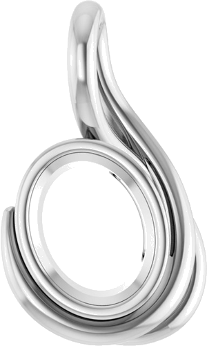 14K White 9x7 mm Oval Pendant Mounting (1)