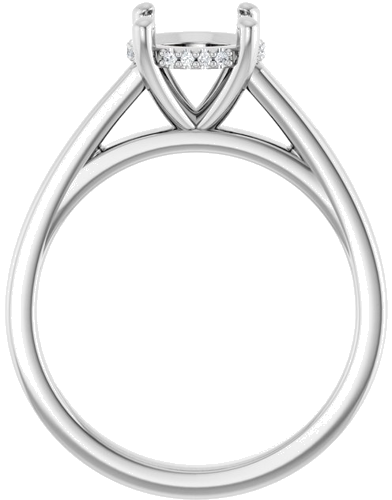Sužadėtuvių Žiedas „Hidden Halo-Style“ 14k white gold Round 7.4mm (2)