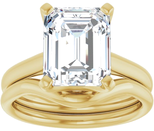 Sužadėtuvių Žiedas „Solitaire“ 14k yellow gold Emerald 10mm x 8mm (8)