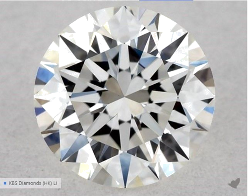 0.5 carat G-VVS2 Excellent cut Natūralus Round Deimantas (1)
