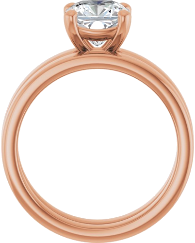 Sužadėtuvių Žiedas „Solitaire“ 585 Rožinis Aukso Cushion 7mm (7)