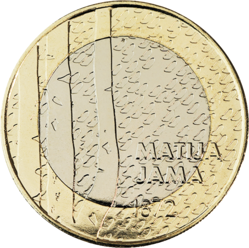 2022 Slovėnija Matija Jama 3 eurų moneta (2)