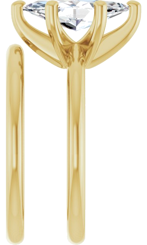 Sužadėtuvių Žiedas „Solitaire“ 585 Geltonojo Aukso Marquise 12mm x 6mm (9)