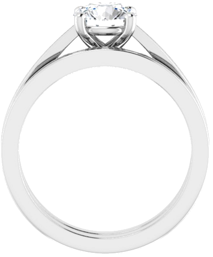 Sužadėtuvių Žiedas „Solitaire“ 14k white gold Round 6.5mm (7)