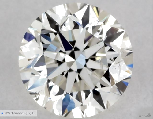 0.4 carat H-SI2 Very Good cut Natūralus Round Deimantas (1)