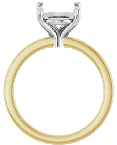 Sužadėtuvių Žiedas „Solitaire“ 14k yellow/white gold Oval 11mm x 9mm (2)