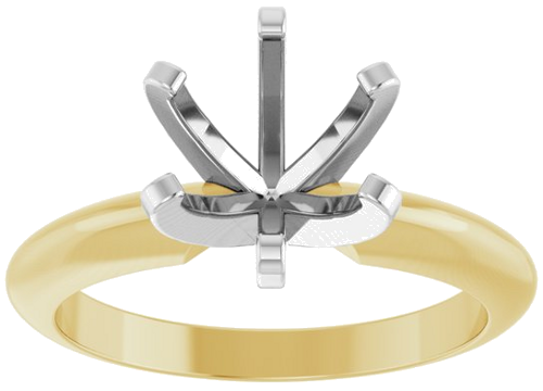 Sužadėtuvių Žiedas „Solitaire“ 14k yellow/white gold Round 7.4mm (3)