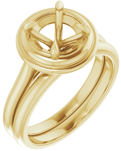 Sužadėtuvių Žiedas „Claw-Prong Solitaire“ 14k yellow gold Round 7.4mm (6)