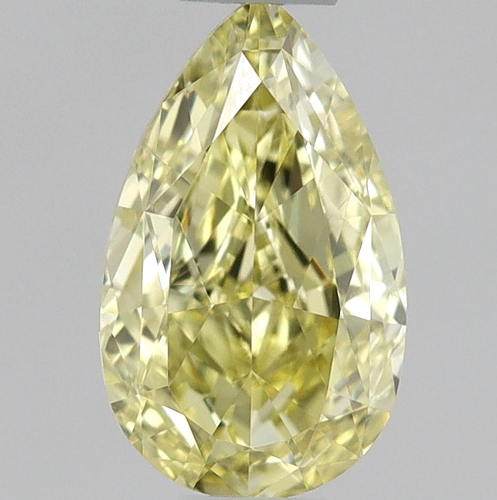 0.5 carat Fancy Yellow-VVS1 Natūralus Pear Deimantas (1)