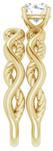 14K Yellow  5.8 mm Round Solitaire Engagement Ring Mounting (9)