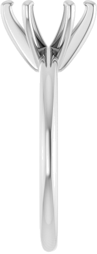 Platinum  8.2 mm Round Solitaire Engagement Ring Mounting (4)