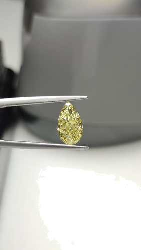 2.01 carat Fancy  Yellow-VS1 Natūralus Pear Deimantas (1)