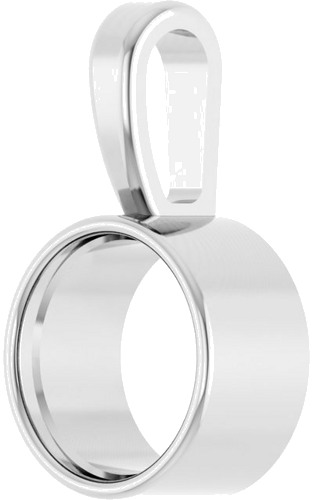 Pakabukas „Bezel-Set Solitaire“ 585 Baltojo Aukso Round 6.5mm (2)