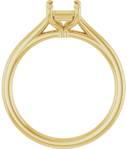 Sužadėtuvių Žiedas „Claw-Pong“ 14k yellow gold Emerald 7mm x 5mm (2)