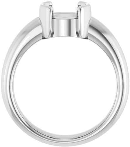 Sužadėtuvių Žiedas „Half-Bezel Solitaire“ 14k white gold Round 7.4mm (2)