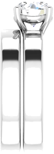 Sužadėtuvių Žiedas „Solitaire“ 14k white gold Round 7mm (9)