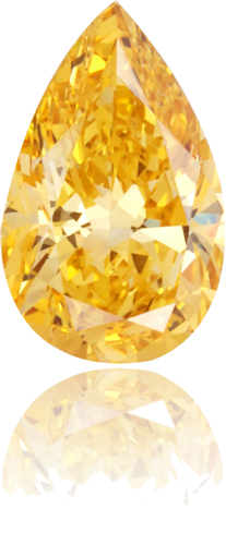 1.03 carat Fancy Vivid Orangey Yellow-VS2 Natūralus Pear Deimantas (1)