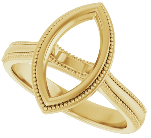 Sužadėtuvių Žiedas „Bezel-Set Solitaire“ 14k yellow gold Marquise 12mm x 6mm (5)