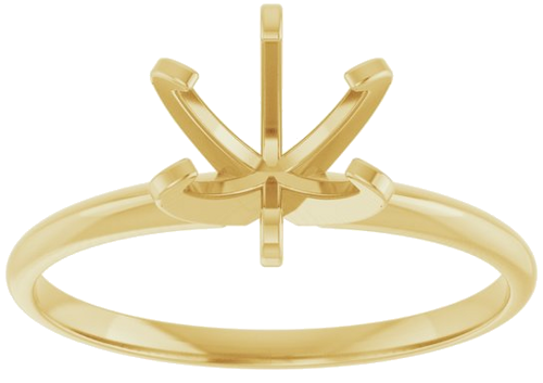 Sužadėtuvių Žiedas „Solitaire“ 585 Geltonojo Aukso Round 7mm (3)