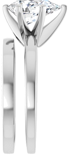 Sužadėtuvių Žiedas „Solitaire“ 14k white gold Pear 10mm x 7mm (9)