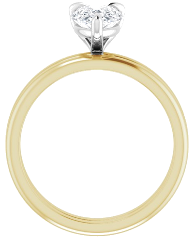 14K Yellow White 9 x 6 mm Pear Engagement Ring Mounting (6)