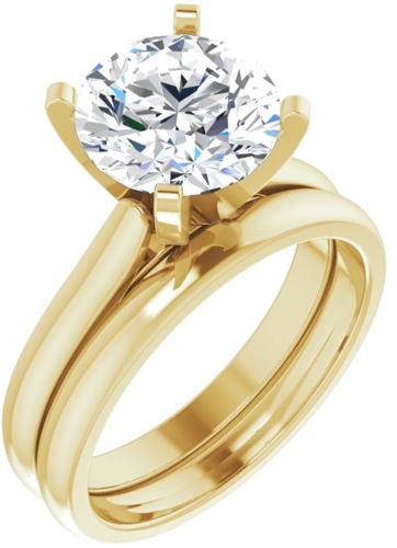 Sužadėtuvių Žiedas „Solitaire“ 14k yellow gold Round 9mm (5)