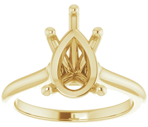 Sužadėtuvių Žiedas „Solitaire“ 585 Geltonojo Aukso Pear Shape 12mm x 8mm (3)