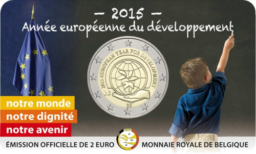 2015 Бельгия Европейский год развития монета 2 евро (3)