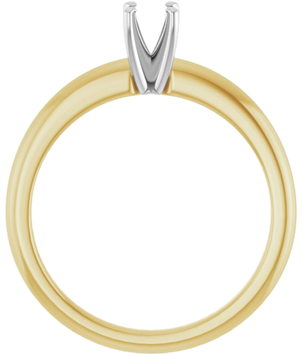 Sužadėtuvių Žiedas „Solitaire“ 585 Baltojo Ir Geltonojo Aukso Round 4.1mm (2)