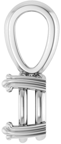 Pakabukas „Decorative Prong Solitaire“ 14k white gold Oval 8mm x 6mm (3)