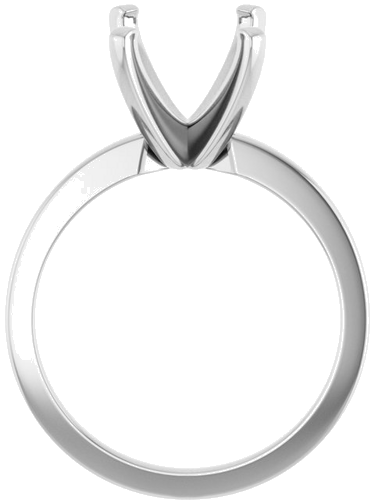 Sužadėtuvių Žiedas „Solitaire“ 14k white gold Emerald 10mm x 8mm (2)