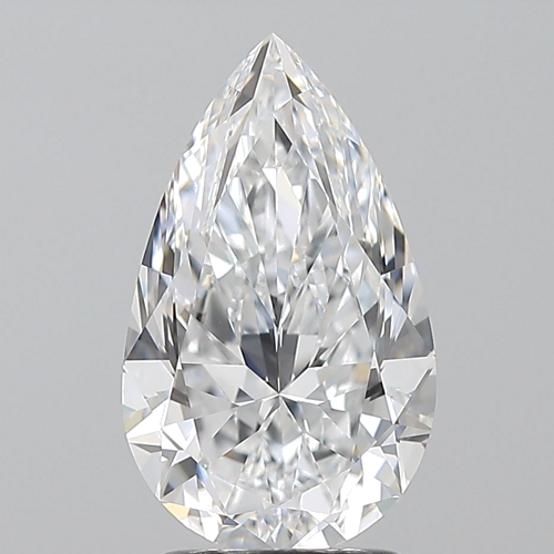 2.5 carat D-VVS2 Natūralus Pear Deimantas (1)