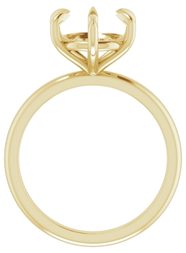 Sužadėtuvių Žiedas „Solitaire“ 585 Geltonojo Aukso Round 9.4mm (2)